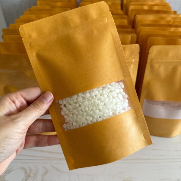 Pack 100 bolsas ziploc papel kraft con visor 12x20cm - Imagen 10