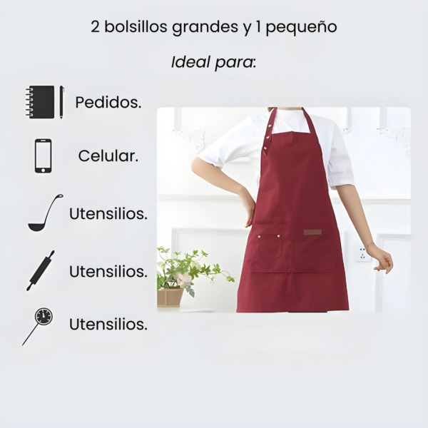 Delantal para cocina y restaurante - Imagen 10