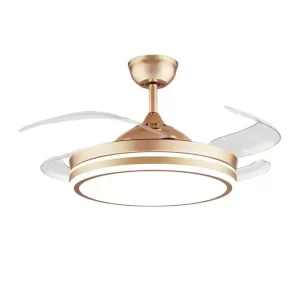 ventilador retractil dorado